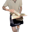 Polo pentru femei cu mânecă scurtă, decolteu în V, guler, nasturi, uni, bumbac, confortabil, elegant, casual, top, vară, primăvară 4