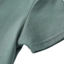 Polokošile de niño con cuello y botones de manga corta Camiseta de algodón con cuello Diseño de un solo color Varias colores 3