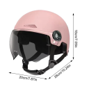 Poloviční motocyklová přilba vyklápěcí 54–62 cm Pohodlná ochranná helma na skútr Kompaktní rozměry 26x20x18 cm Větrání a komfort 2
