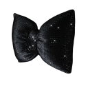 Polštář do auta s mašlí a kamínky třpytivý dekor cca 20 × 25 cm opěrka hlavy i pasu stylový doplněk interiéru vozu 4