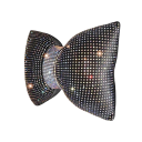 Polštář do auta s mašlí a kamínky třpytivý dekor cca 20 × 25 cm opěrka hlavy i pasu stylový doplněk interiéru vozu 1