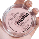 Polvo compacto mate transparente de uso universal acabado suave control de grasa para todos los tipos de piel fijación del maquillaje 5
