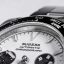 Πολυτελή ανδρικά αυτόματα ρολόγια Chronograph με ταχύμετρο Κρύσταλλο ζαφείρι Αδιάβροχα 50 μ Καπάκι 39 χλστ Ανοξείδωτο ατσάλι 316L Ατσάλινο 10