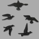 Pombo decorativo de parede 5 unid 5