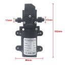 Pompa cu membrană pentru apă 12 V cu putere de 60 W și presiune de 120 PSI, cu debit de 5 l pe minut, 162 x 96 mm 3