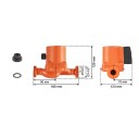 Pompa di ricircolo acqua calda LPS25-4S/180 portata 50 l/min potenza 72 W corpo in ghisa sollevamento 4 m arancione per riscaldamento centrale e riscaldamento 2