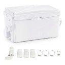 Pompa maceratrice 350 W Portata 6000 l/h Prevalenza 7 m 3 attacchi dell'acqua Bianca Pompa fognaria per acque reflue da bagno e cucina 1