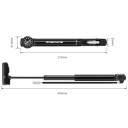 Pompă manuală pentru biciclete cu manometru 275 x 37,8 mm, umflator portabil de înaltă presiune pentru anvelope Presta Schrader AV FV, corp 4