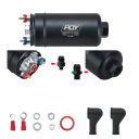 Pompa paliwowa 12 V 125 x 60 mm 370 l/h przy 3 barach Samochodowa elektryczna pompa paliwowa M18x1,5 wejście M12x1,5 wyjście max 8 bar 4
