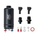 Pompa paliwowa 12 V 125 x 60 mm 370 l/h przy 3 barach Samochodowa elektryczna pompa paliwowa M18x1,5 wejście M12x1,5 wyjście max 8 bar 5