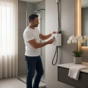 Pompa trituratrice per WC 900 W Sollevamento 12 m e portata 180 l/min 4 ingressi FLO900 Bianca Per toilette e doccia In cantina e lavanderia 5