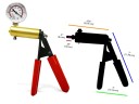 Pompe à vide pour pénis 22,9x5,7 cm avec manomètre, cylindre interchangeable et pompe manuelle à levier, emballage discret 2
