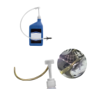 Pompe de transfert 19 x 3,1 cm Tuyau 37 cm Pompe manuelle en plastique pour liquides Pompe portable universelle pour eau, carburant, huile 3