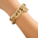 Pompøs kædesæt halskæde 40+7 cm armbånd 16+5 cm Boheme smykker i zinklegering Klassiske dame accessories fest 3