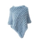 Poncho feminino de pelagem de coelho P2256 11
