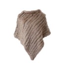 Poncho feminino de pelagem de coelho P2256 15