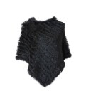 Poncho pour femmes en fourrure de lapin P2256 2