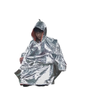 Poncho regnjakke med hætte 100 x 130 cm PE let beskyttelse mod regn rejse vandring festival udendørs brug 4
