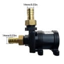 Ponorné bezkartáčové čerpadlo 12 V s DC konektorem a hadicovými koncovkami 14 mm pro průtok 700 l/h a zdvih 5 m s krytím IP68 v černé barvě 2