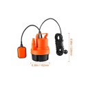 Ponorné vodní čerpadlo 320 W s průtokem 6000 l/h a výtlakem 7 m o rozměrech 162 x 162 x 228 mm s plovákovým spínačem v oranžové barvě 3