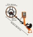 Ponorný detektor kovov TS185A so 7 režimami detekcie, displejom, cievkou IP68 30,5 cm, ponor 3 m, dosah 30 cm, výsuvný 99–127 cm, ABS 2