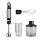 Ponorný mixér BioloMix 4 v 1 1200 W 6 rýchlostí a turbo S krájačom 500 ml a nádobou 600 ml Nerezové nože Čierny Na smoothie a detskú výživu 1