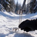 Ponta de gelo para bastão de trekking 1 un. Acessório dobrável com pontas de aço Aço inoxidável Prata Para bastões de caminhada no gelo e na neve 3