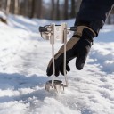 Ponta de gelo para bastão de trekking 1 un. Acessório dobrável com pontas de aço Aço inoxidável Prata Para bastões de caminhada no gelo e na neve 5