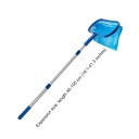 Pool-Laubkescher mit Teleskopstiel 46-105 cm Tiefer Schmutzfangsack SPA- und Teichreinigung Laub- und Schmutzabstreifer 3