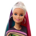 Pop met regenbooghaar 30 cm 2