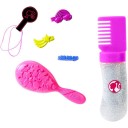 Pop met regenbooghaar 30 cm 4