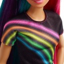 Pop met regenbooghaar 30 cm 5