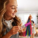 Pop met regenbooghaar 30 cm 6