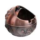 Popelniță metalică 8x7 cm Popelniță pentru fumători rezistentă la vânt Ornament vintage din metal Accesoriu stilat pentru fumători Utilizare în interior și exterior 10