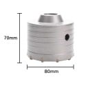 Porakruunu 80×70 mm ontto rakenne metalliversio suurten reikien poraamiseen rakennusmateriaaleissa 2