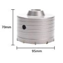 Poravasara 95×70 mm ontto kärki metallirakenne suurten läpimittien reikien poraamiseen rakennusmateriaaleissa 2
