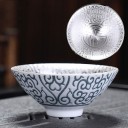 Porcelænskop med sølvornamenter 9