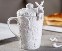Porcelænskrus med låg og ske 3