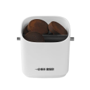 Porta caffè quadrato 1,2 l in plastica ABS con barra in acciaio inox rimovibile e gommini antiscivolo Barista contenitore per scarti di caffè 4