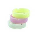 Porta cenere in silicone portatile 8,3 cm Luminoso di notte Resistente al calore Porta cenere rotondo morbido ecologico per casa ufficio hotel bar 2