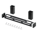 Porta cuchillos y utensilios de cocina de pared de 40 cm Organizador colgante de acero inoxidable con ganchos y toallero 2