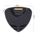 Porta púas de plástico con práctico estuche Soporte para guitarra negro Agarre autoadhesivo para guardar cómodamente las púas Accesorios musicales 4
