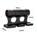 Portabicicletas fijo para horquilla delantera 110 x 90 x 58 x 38 mm de aleación de aluminio negro con adaptadores para portabicicletas de techo y caja 2