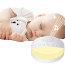 Portable Baby Sleep Machine with USB Rechargeable Timer, Night Light, ABS/PC, White 2