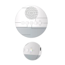 Portable Baby Sleep Machine with USB Rechargeable Timer, Night Light, ABS/PC, White 3