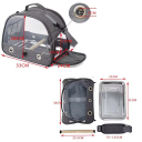 Portable Bird Cage 33 x 24 x 26 cm Travel Cage for Parrots with Stainless Steel Bowl Perch Shoulder Strap 75 x 135 cm 2