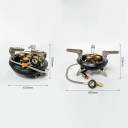 Portable Camping Gas Stove 16000W with High Pressure Piezo Ignition Folding Design 18.5 x 12 cm Copper Steel Construction 4