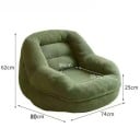 Portable Chair Load Capacity 75 kg 62 x 80 x 74 cm Comfortable Relaxation Armchair with Backrest for Living Room for Adults 5