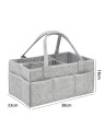 Portable Changing Bag with Internal Dividers 38 x 23 x 18 cm Practical Storage Box for Baby Without Accessories 5