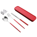 Portable Cutlery Set Spoon Fork Chopsticks with Case Thin Travel Utensils for Food at Work School Picnic 3